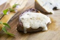 Plate Beef tenderloin with Roquefort cheese sauce.