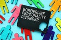 Plate with Borderline Personality Disorder BPD words. Royalty Free Stock Photo