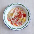 A Plate Breakfast of Salty Egg Tomatto Royalty Free Stock Photo