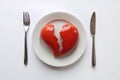 Plate with broken heart Royalty Free Stock Photo