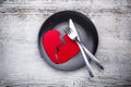 Plate with broken heart Royalty Free Stock Photo