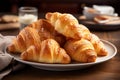 A plate of buttery, flaky croissants