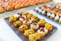 Plate with canapes Royalty Free Stock Photo