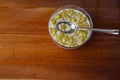 Plate with Cereals and Milk Royalty Free Stock Photo