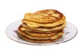 Plate of cheese pancakes Royalty Free Stock Photo