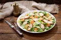 Plate of chicken caesar salad Royalty Free Stock Photo