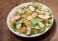 Plate of chicken caesar salad Royalty Free Stock Photo