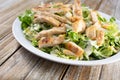 plate of chicken Caesar salad Royalty Free Stock Photo