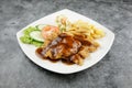 A plate of chicken chop set Royalty Free Stock Photo