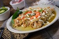 Green chicken enchiladas Royalty Free Stock Photo