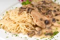 Plate of chicken picatta Royalty Free Stock Photo