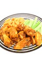 Plate of chicken wings vertical Royalty Free Stock Photo