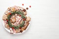 Plate with Christmas gingerbread cookies Royalty Free Stock Photo