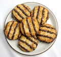 Plate of Coconut Macaroon biscuits