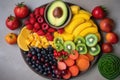 a plate of colorful fruits and vegetables, representing the variety of natural immunity boosters