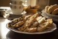 plate of cookies and biscotti, ready for breakfas