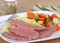 Plate of Corned Beef and Cabbage Royalty Free Stock Photo