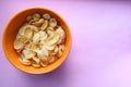 A plate of cornflakes with milk Royalty Free Stock Photo