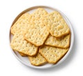 plate of crackers Royalty Free Stock Photo