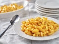 Plate of creamy mac and cheese Royalty Free Stock Photo