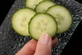 Plate of cucumber Royalty Free Stock Photo