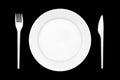 Plate with Cutlery Royalty Free Stock Photo