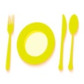 Plate with cutlery abstract bannerVector illustration background
