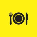 Plate Cutlery Icon Royalty Free Stock Photo