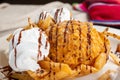 plate of deep fried ice cream