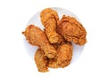 Plate of Delectable Golden Brown Crispy Fried Chickens Isolated on Transparent Backdrop