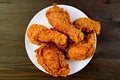 Plate of Delectable Golden Brown Crispy Fried Chickens