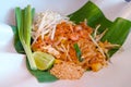 Plate of Delectable Rustic Style Pad Thai Noodle