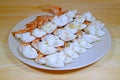Plate of Delectable Steamed Flower Crab Legs