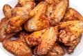 Plate of delicious barbecue chicken wings Royalty Free Stock Photo