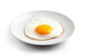 Plate delicious fried egg cuisine. Generate Ai