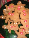 A plate of delicious gingerbread me cookies for Christmas