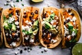 plate of delicious and visually stunning beans and sweet potato tacos, mouthwatering creation that is sure to please both eyes