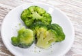 In plate diet food boiled broccoli