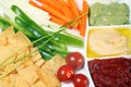 Plate of dips Royalty Free Stock Photo