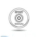 Plate, disc or weigh, mass icon Illustration for weightlifting or powerlifting