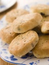Plate of Eccles Cakes Royalty Free Stock Photo