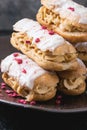 Plate of eclairs Royalty Free Stock Photo