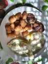 Plate Of Eggs And Sausage On A Plate Royalty Free Stock Photo