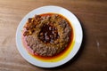 A plate of ewa agoyin