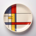 Modern Bauhaus-inspired Plate With Geometric Pattern