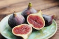 Plate with figs Royalty Free Stock Photo