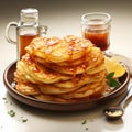 Delicious Pancakes And Syrup On A Plate - Daz3d Style