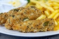 Plate of fish and chips