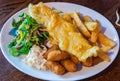 Plate of fish and chips Royalty Free Stock Photo