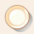 Flat Design Plate - Isolated Vector Illustration Royalty Free Stock Photo